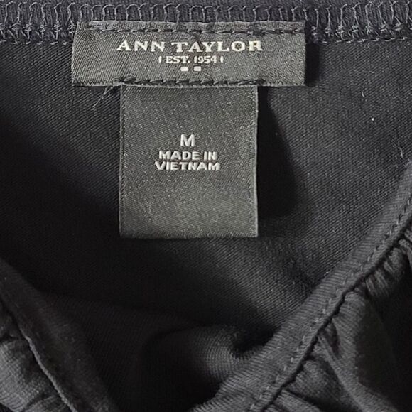 Ann Taylor Black V Neck Blouse - Picture 3 of 9